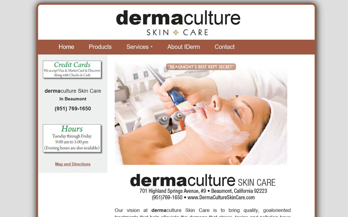 Dermaculture Skin Care Slide 1